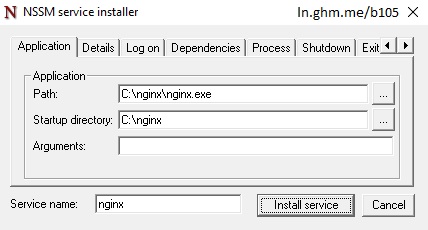 نصب Nginx بصورت سرویس با ابزار NSSM